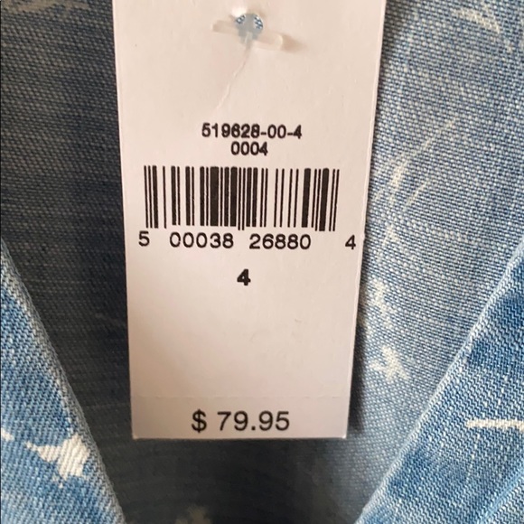 NWT! GAP Floral Chambray Swing Dress - Picture 4 of 4